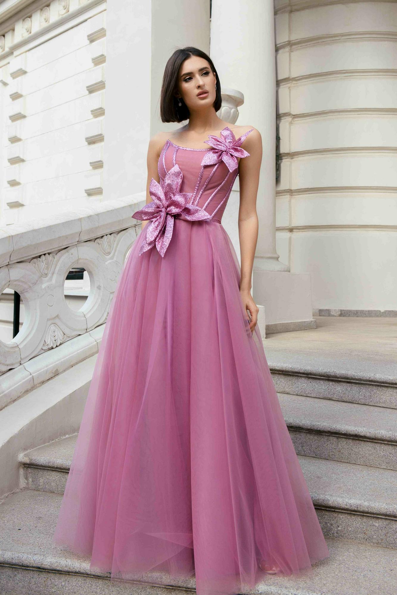 Вечернее платье ASTY длинное цвет ягодный