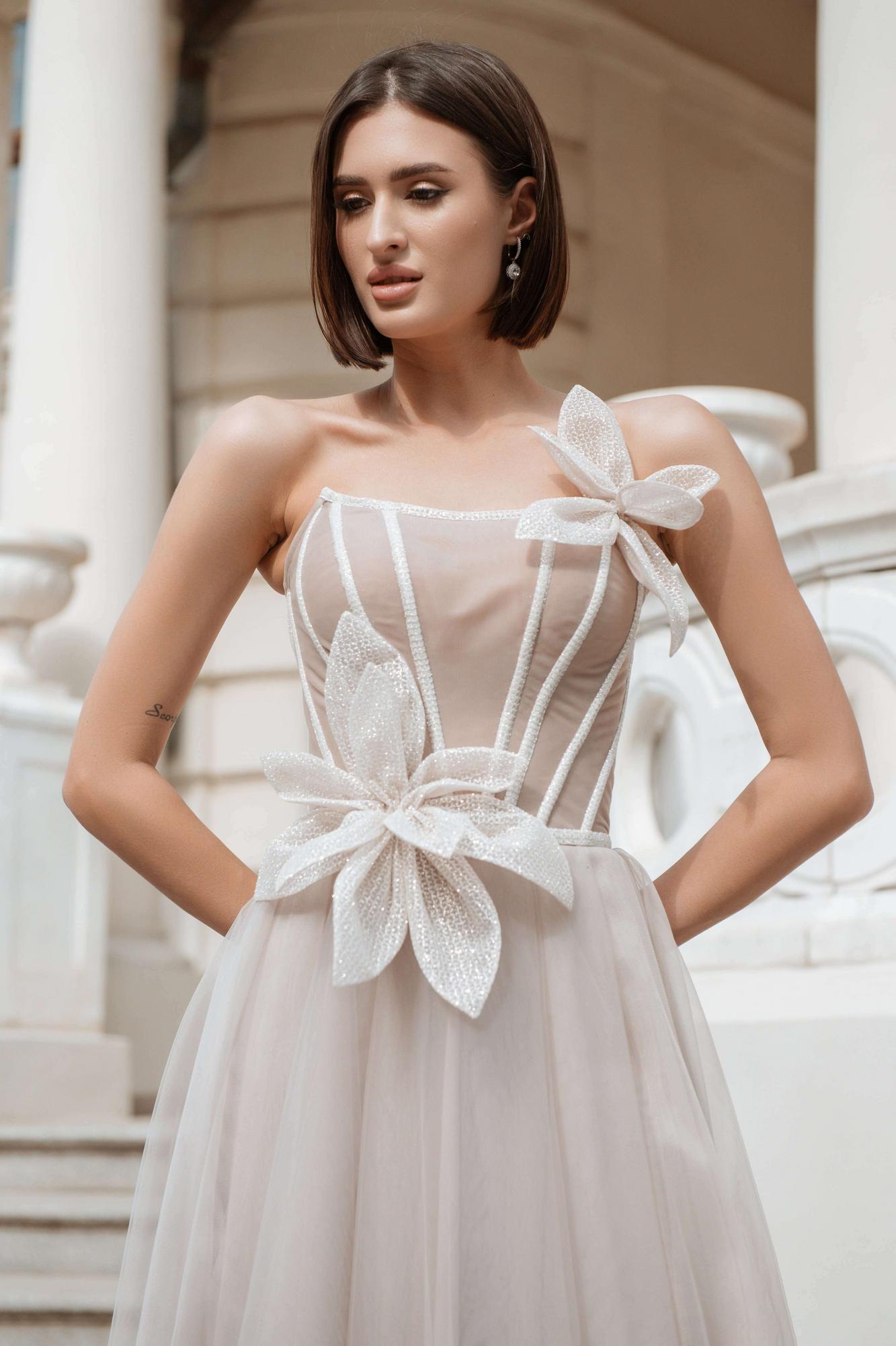 Вечернее платье ASTY  цвет перламутровые облака