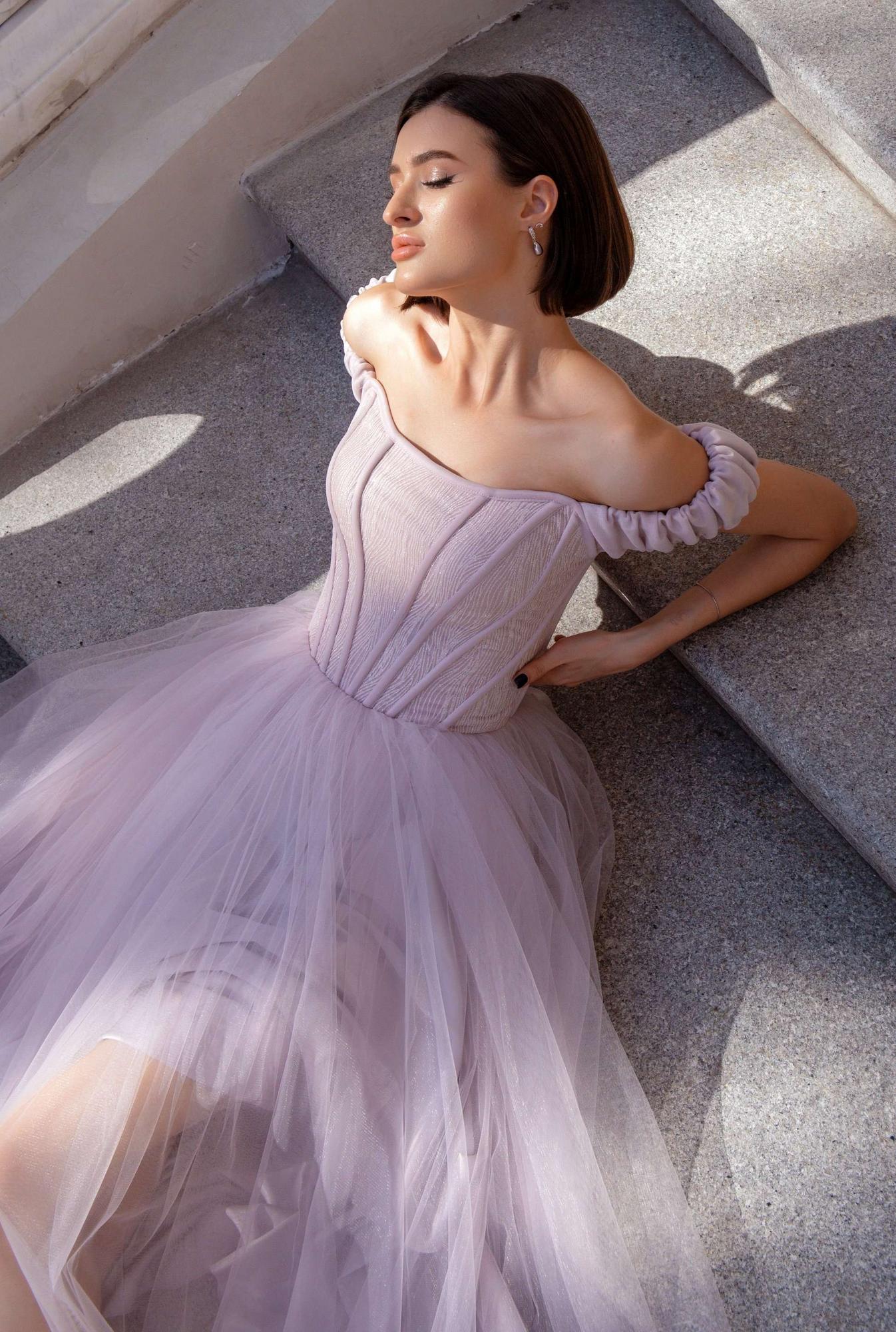 Длинное платье LINDA пудрового цвета