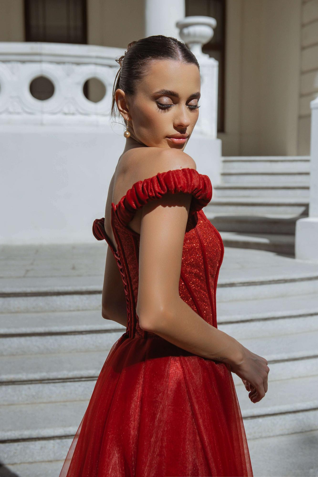 Вечернее платье LINDA в винно-красном оттенке