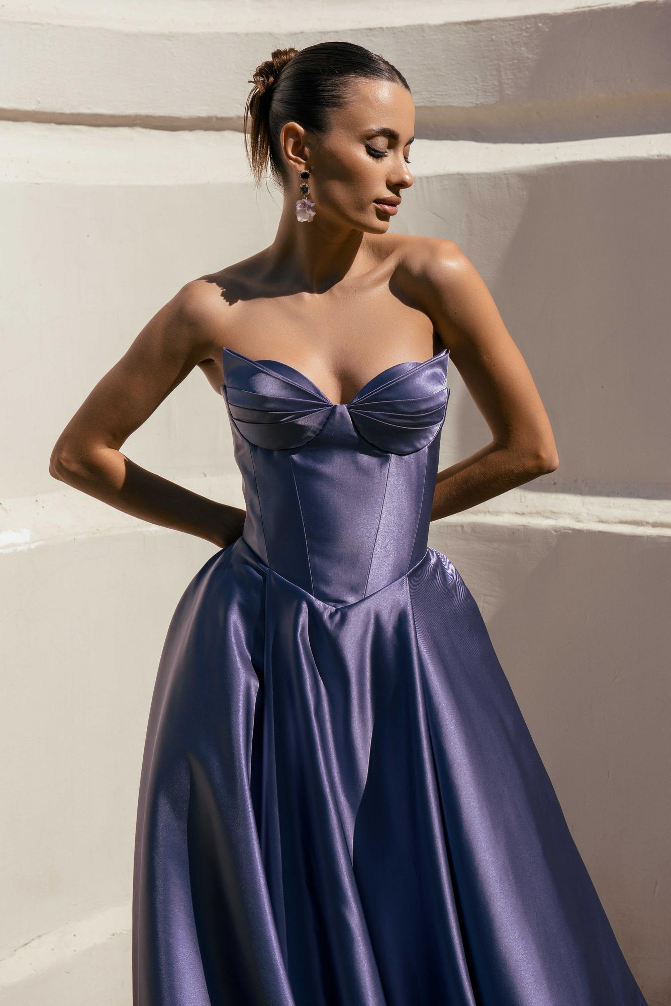 Платье вечернее ELEON длинное в цвете лила