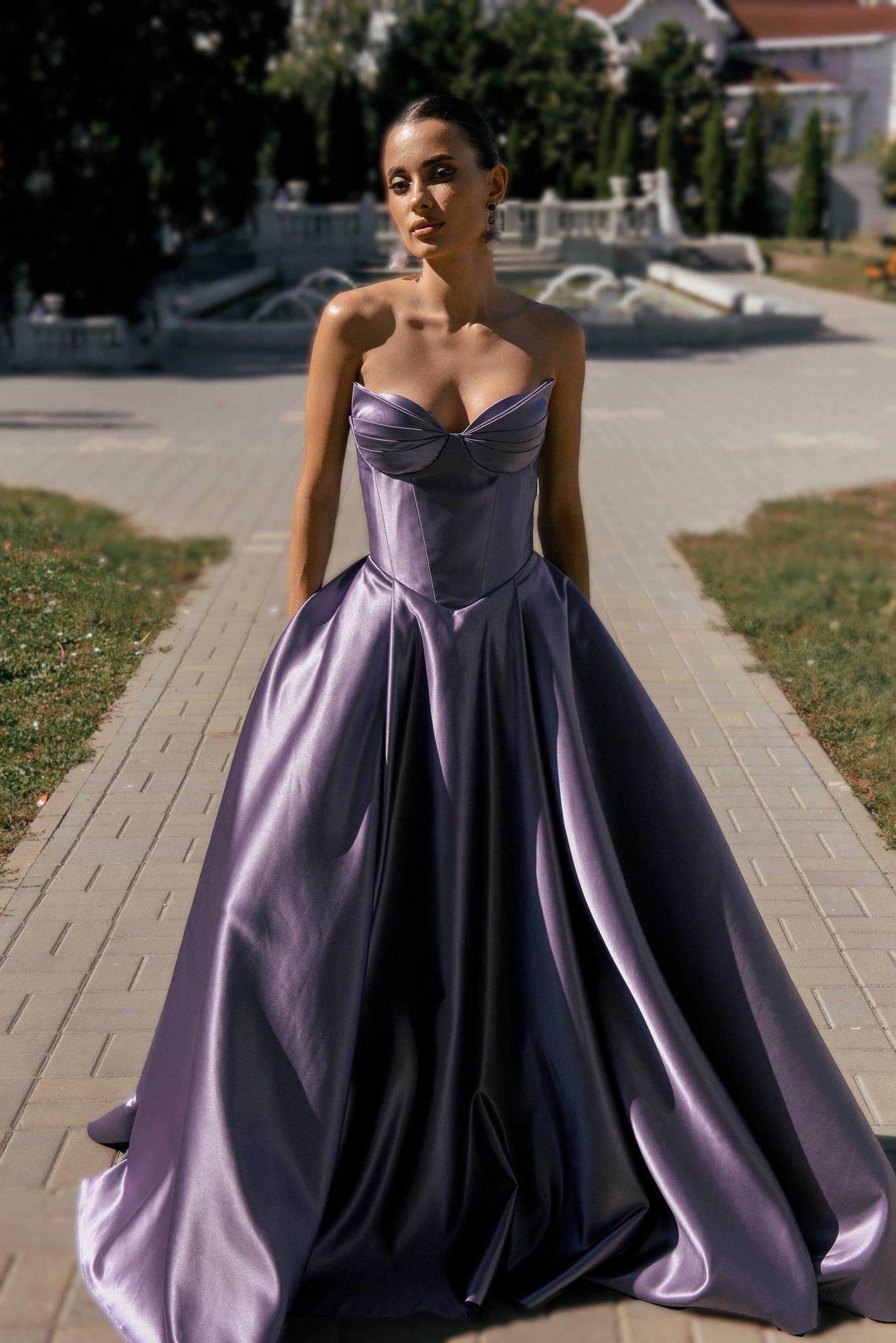 Платье вечернее ELEON длинное в цвете лила