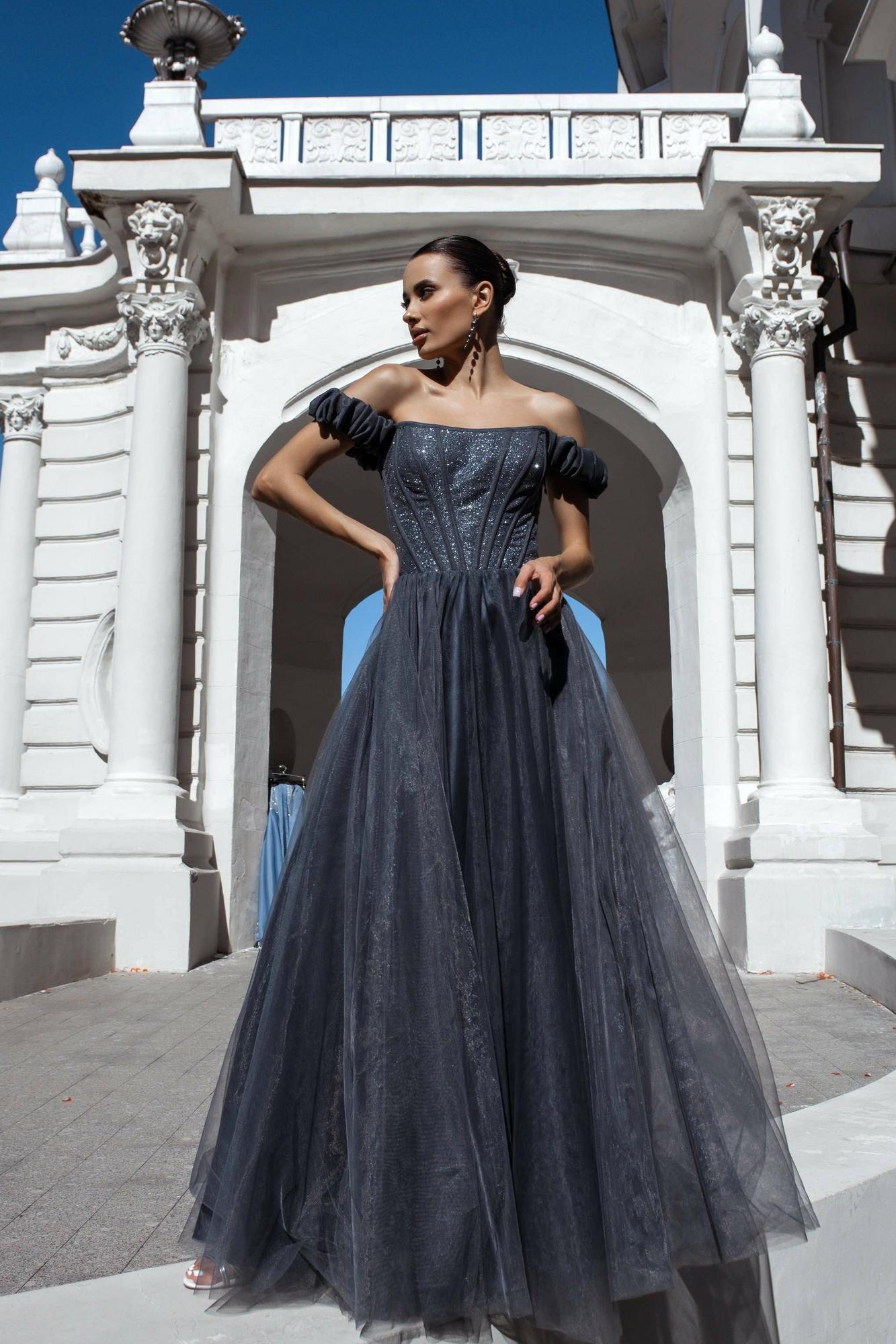 Вечернее платье LINDA в винтажном сером