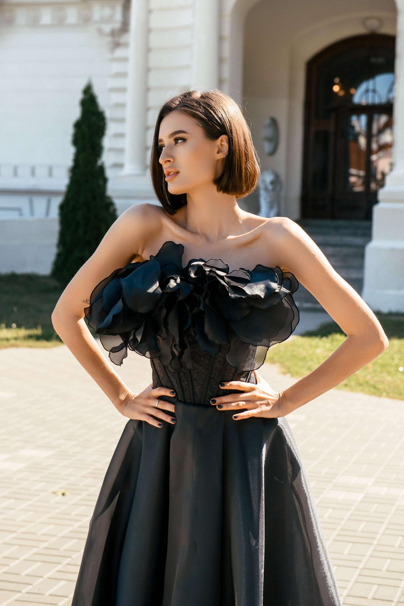 Вечернее платье LOTUS длинное в черном