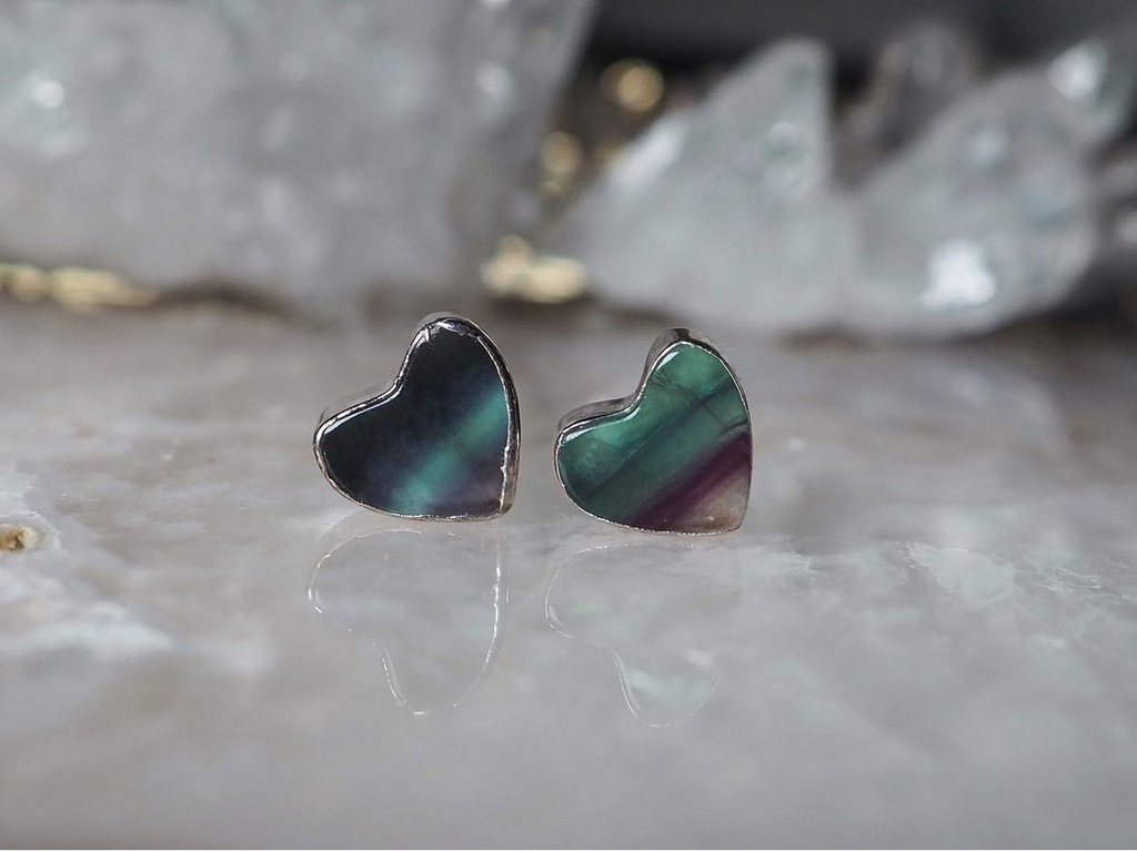 Серьги с флюоритом