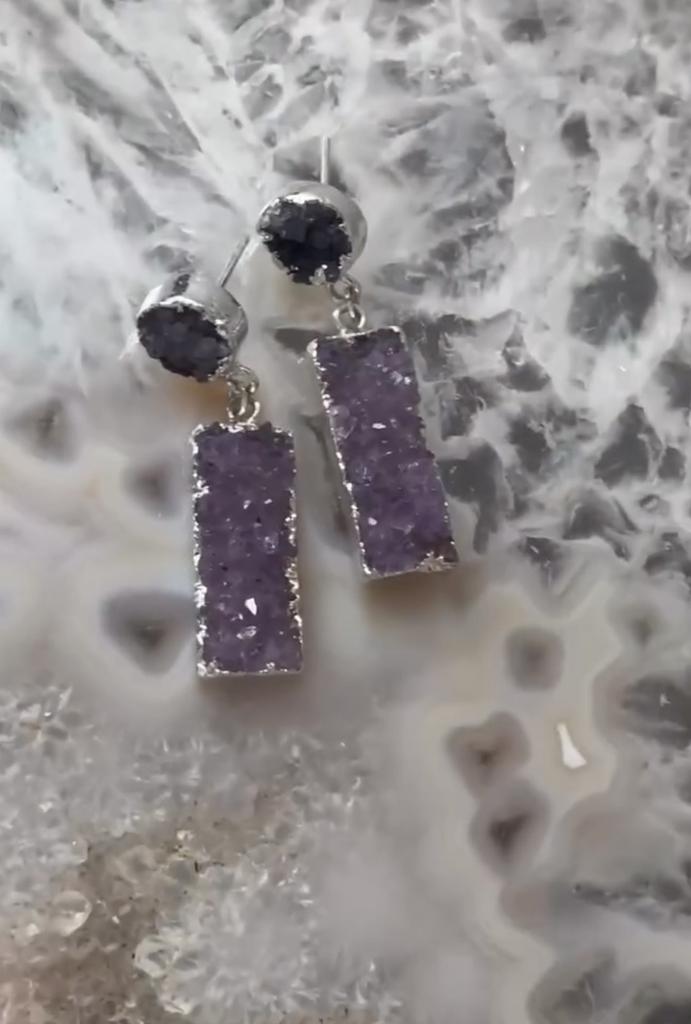 Серьги с аметистом