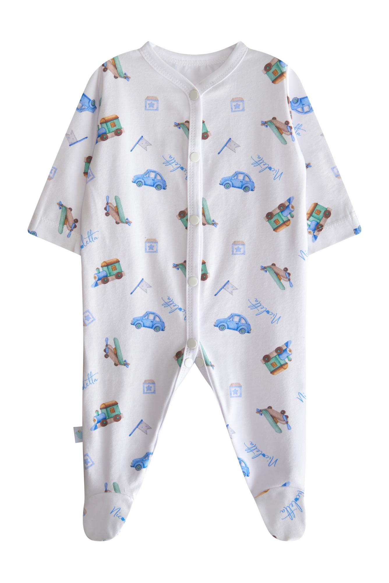 Комбинезон с закрытыми ножками "Машинки"