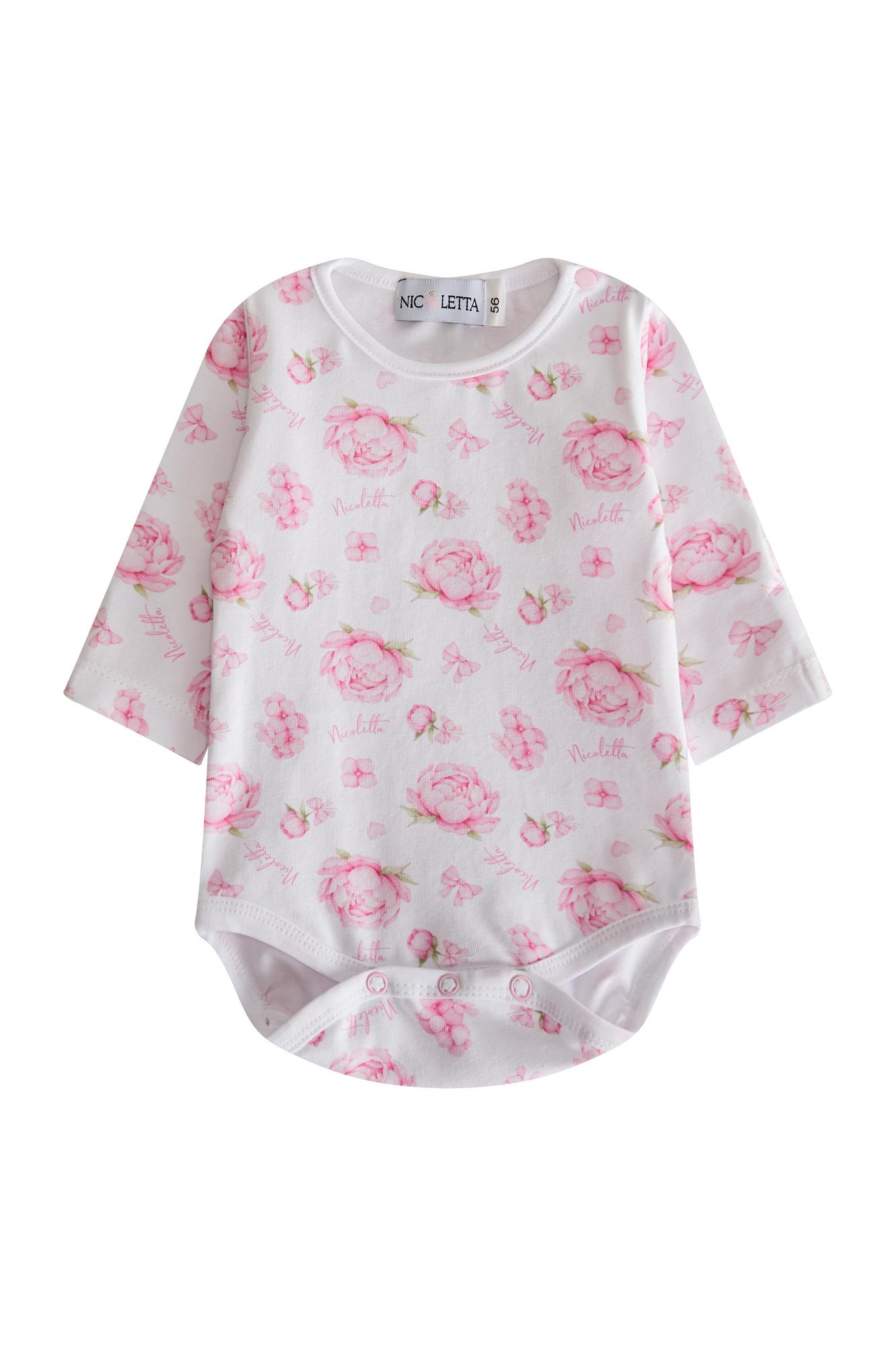 Боди-лонгслив «Розовый пион»