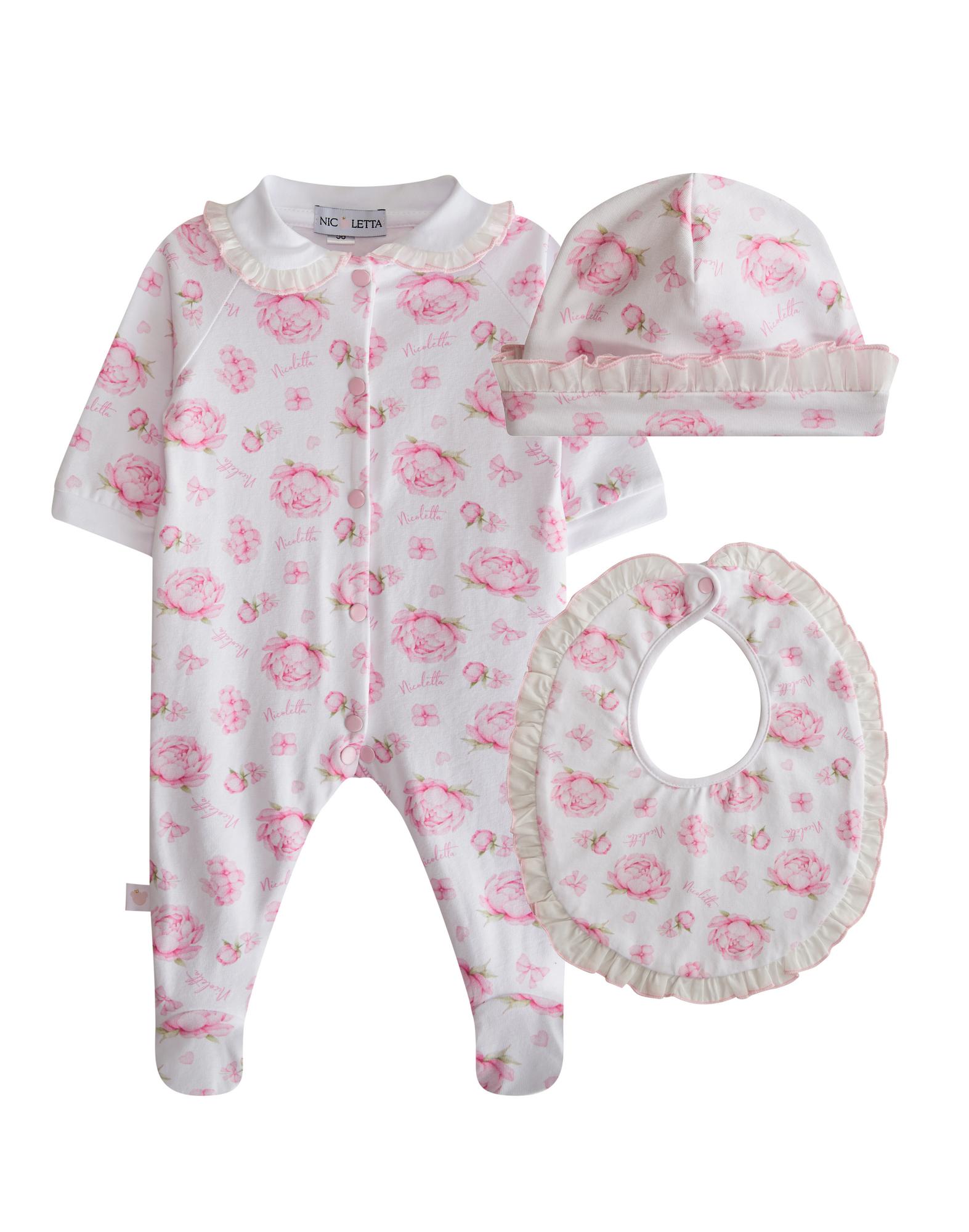 Комплект из трех предметов «Розовый пион»