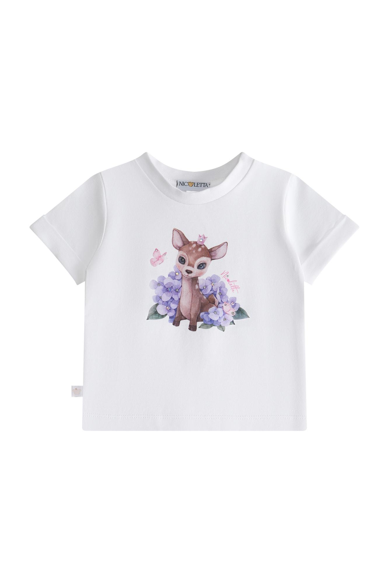 Футболка белая «Гортензии Бемби»