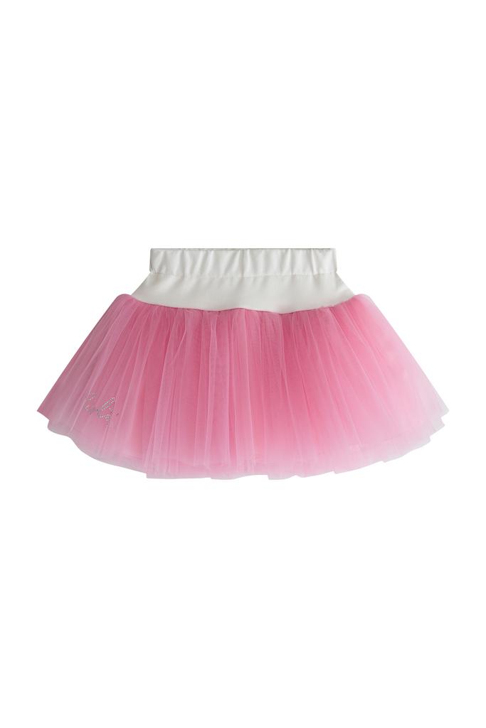 Юбка фатиновая, ярко-розовая