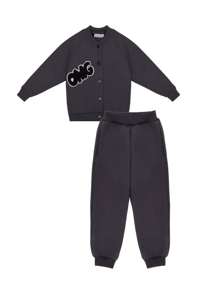 Костюм «OmG» утепленный на кнопках (прямые штаны), маренго