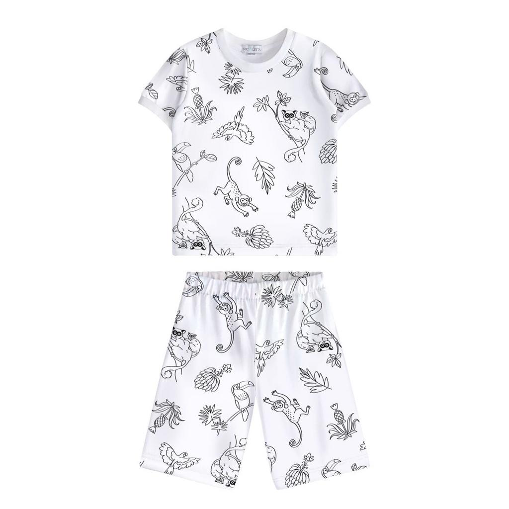 Пижама-раскраска «Джунгли» (шорты и футболка)