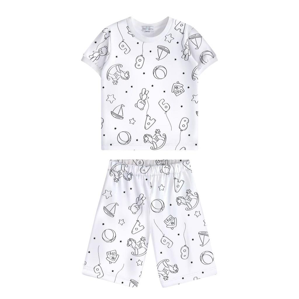 Пижама-раскраска «Азбука» (шорты и футболка)