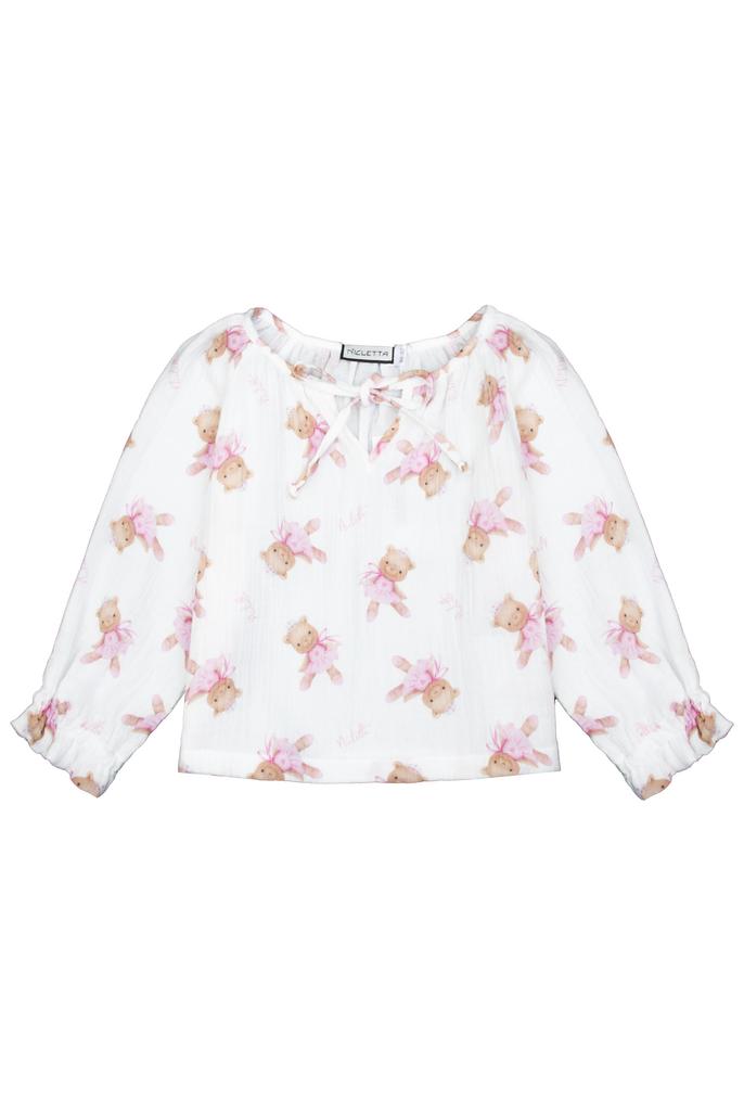Туника из муслина "Мишка-балерина"