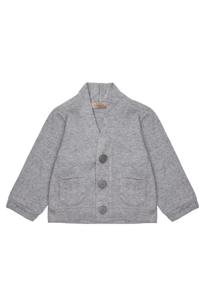 Кардиган трикотажный, серый