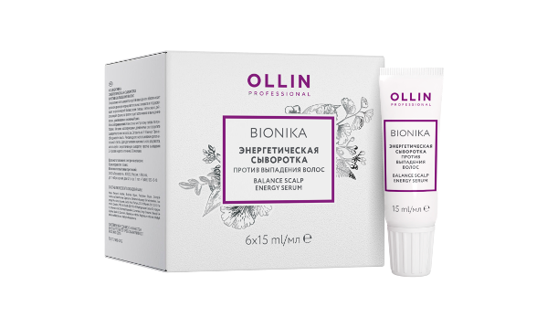 Ollin BioNika Energy Энергетическая сыворотка против выпадения волос 6х15 мл