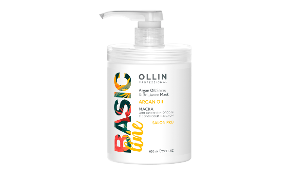 Ollin Basic Line Argan Oil Маска для сияния и блеска с аргановым маслом 650 мл
