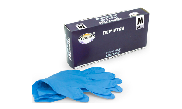 Aviora Перчатки нитриловые High Risk размер M 50 шт