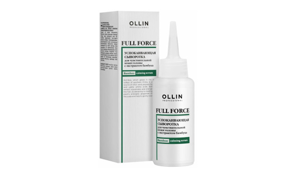 Ollin Full Force Calming Serum Успокаивающая сыворотка для кожи головы с экстрактом бамбука 80 мл