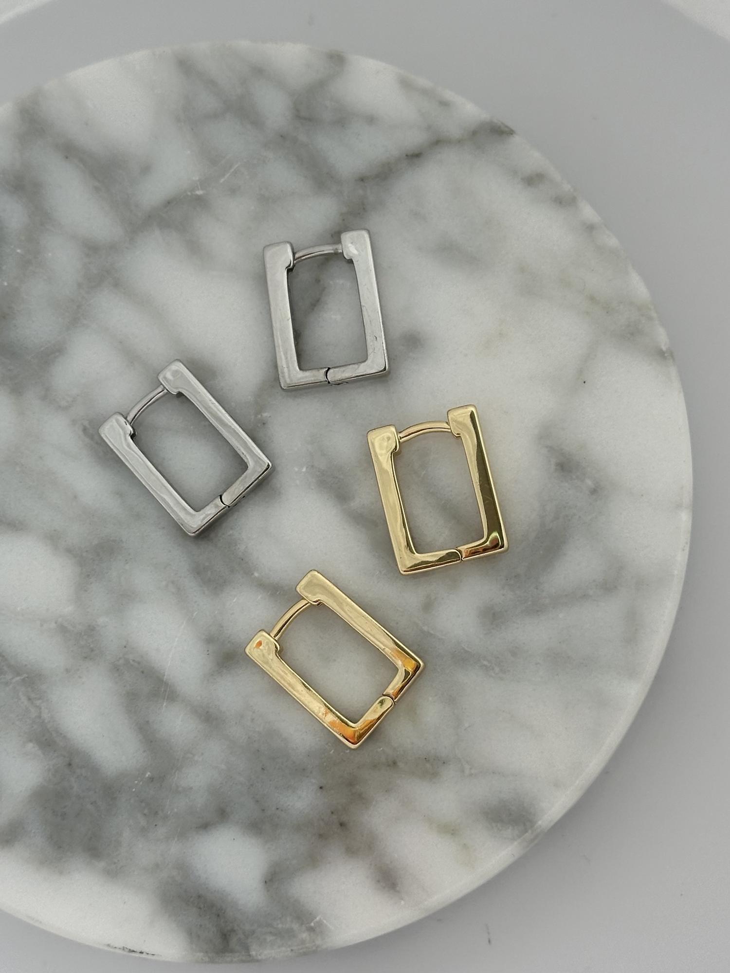 Серьги базовые конго квадрат