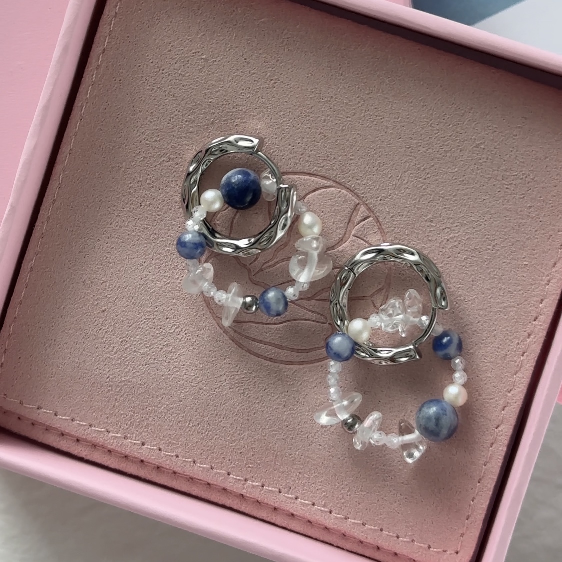 Набор подвесок на серьги конго «Пена морская»