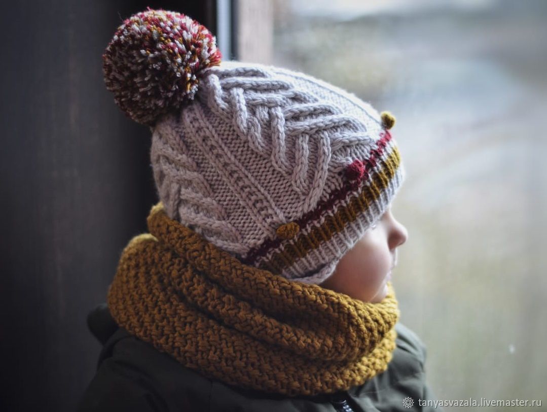 Описание вязания Шапочка " Braide_mix_hat"