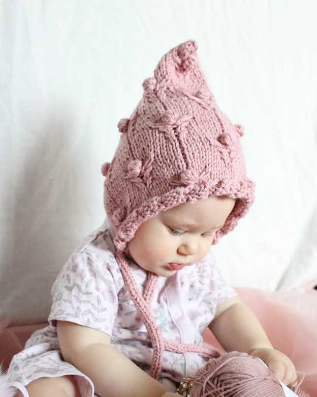 Описание вязания Чепчик "Melody"