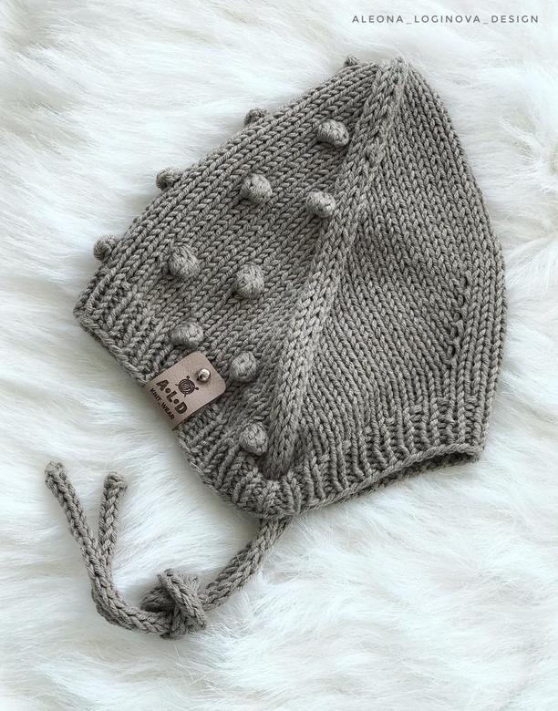 Описание вязания Шапочка "Горошки"