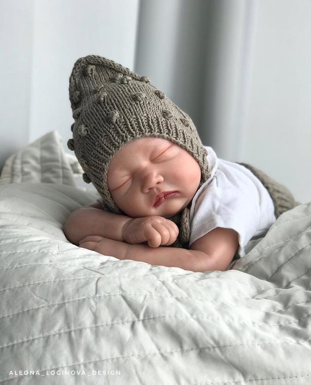 Описание вязания Шапочка "Горошки"