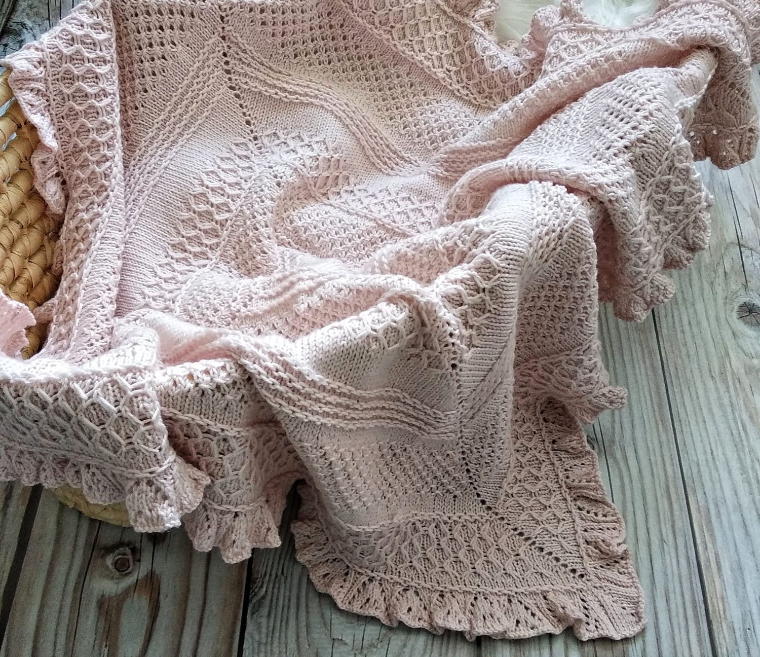 Описание вязания Плед Хризантема