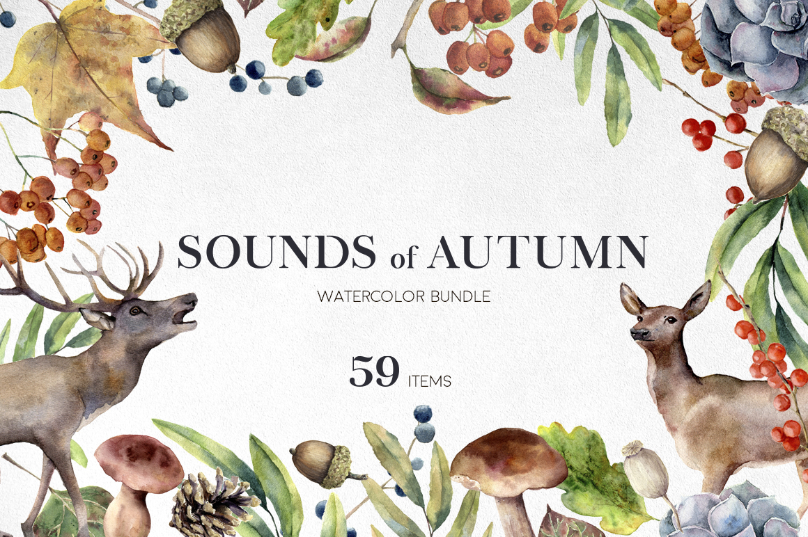 Sounds of Autumn watercolor collection