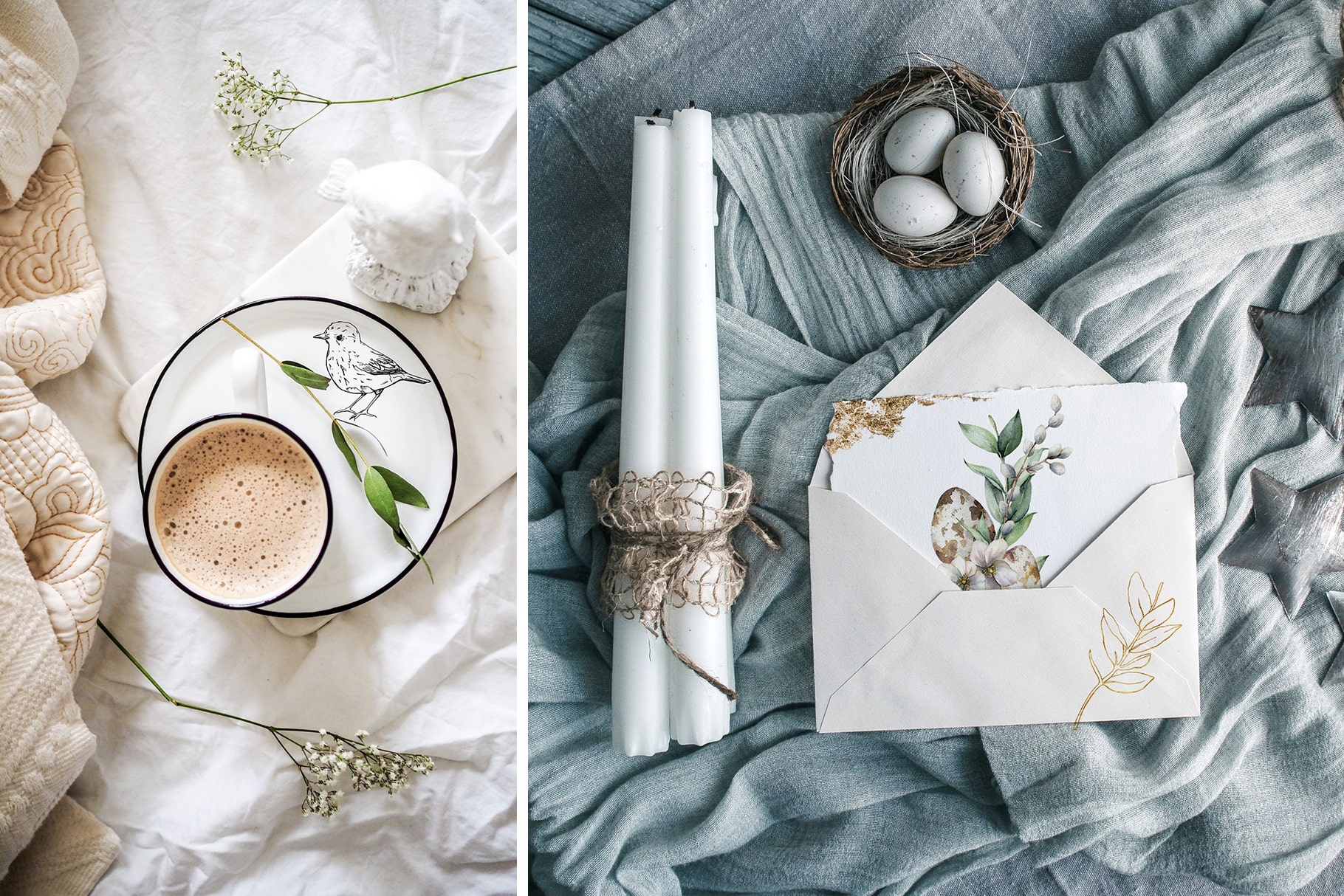 Spring song watercolor Easter bunny flowers illustrations