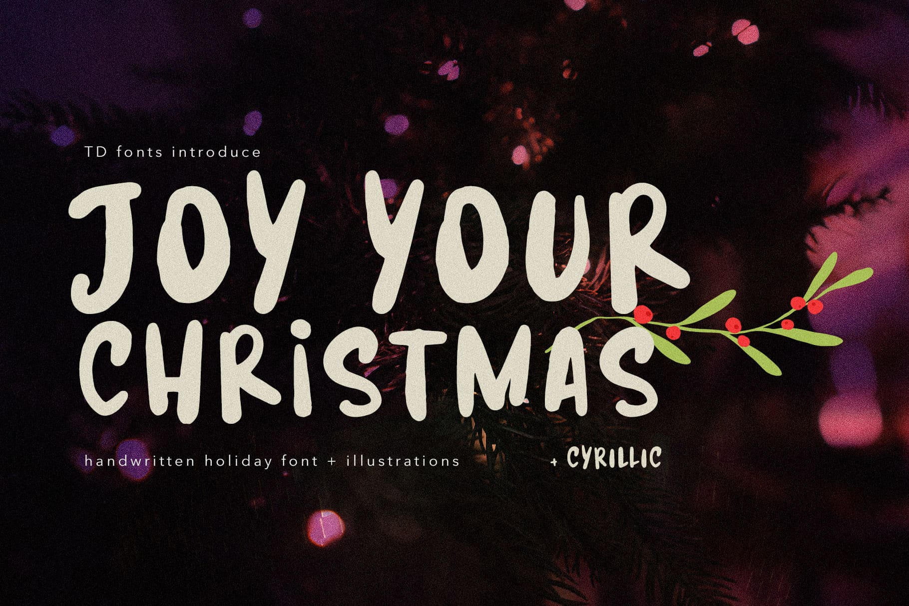 Joy your Christmas handwriting font