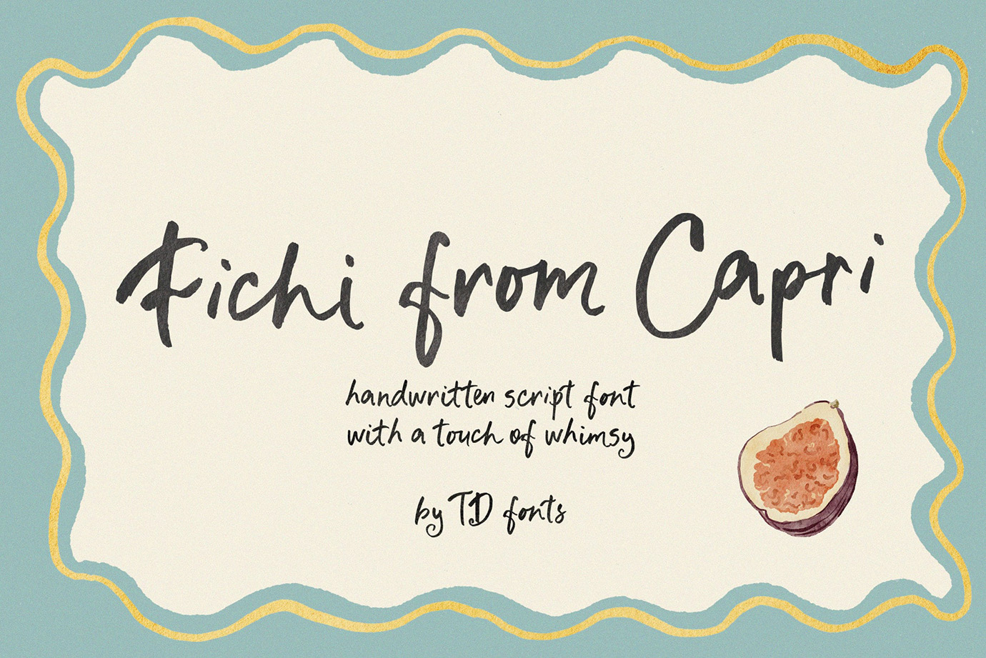 Fichi from Capri whimsical script font handwriting modern handwritten calligraphy