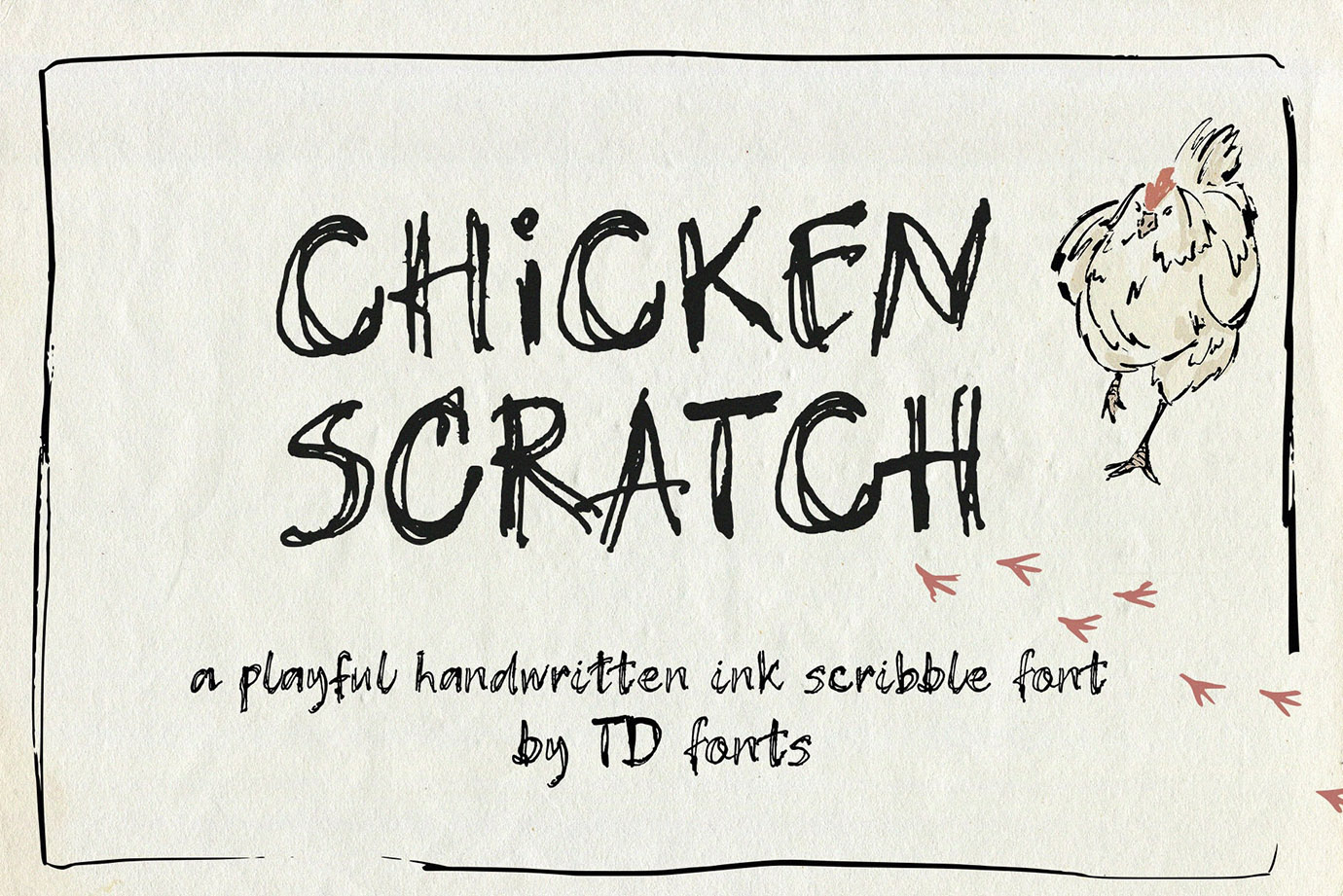 Chicken Scratch ink & messy scribble handwritten font
