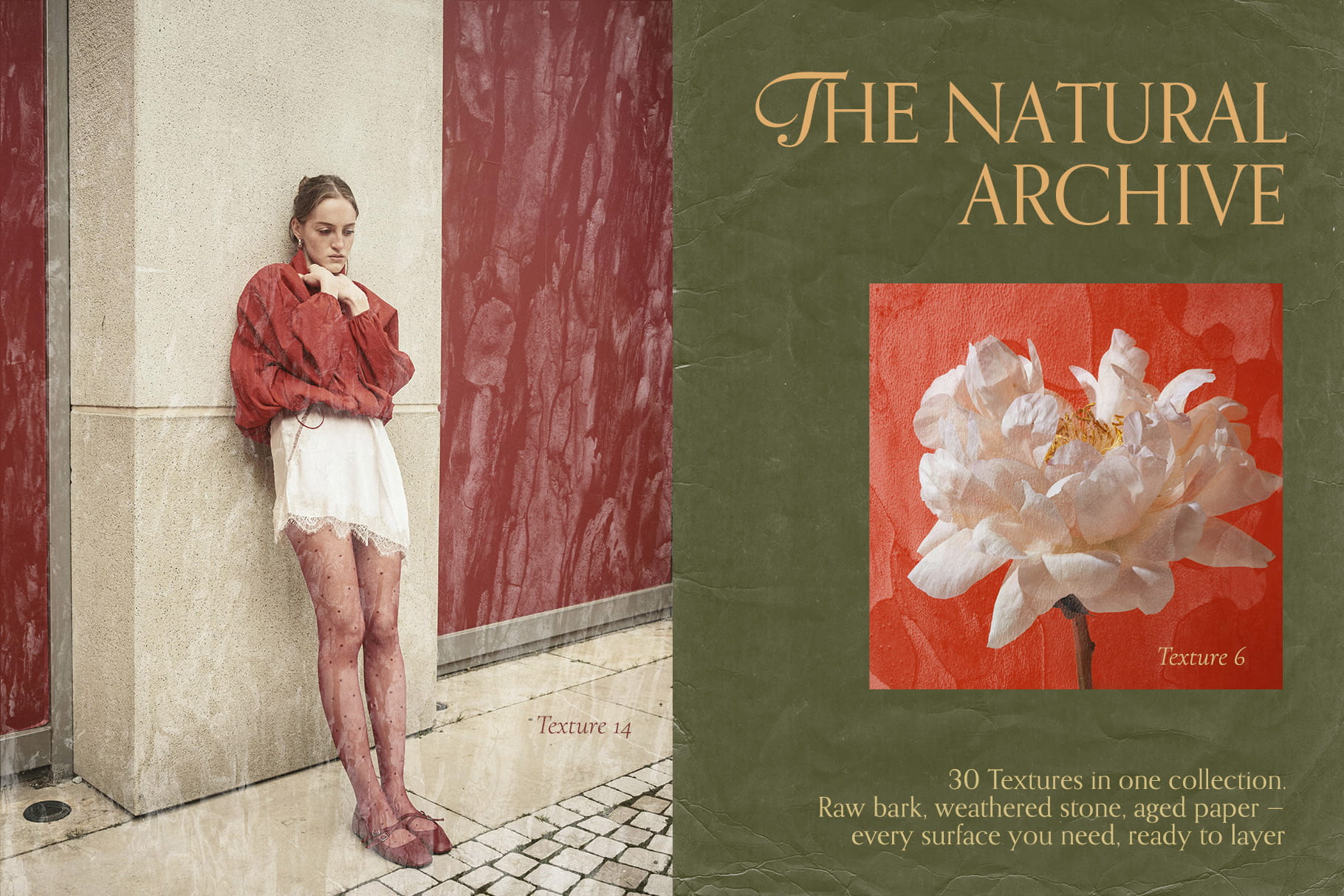 The Natural Archive - Wood, Stone & Paper Texture White Overlays PNG