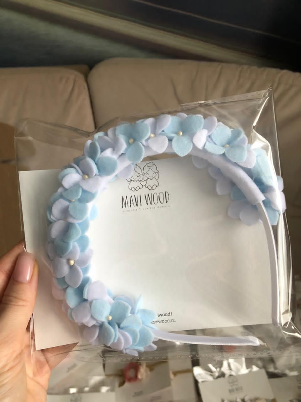 Ободок голубой