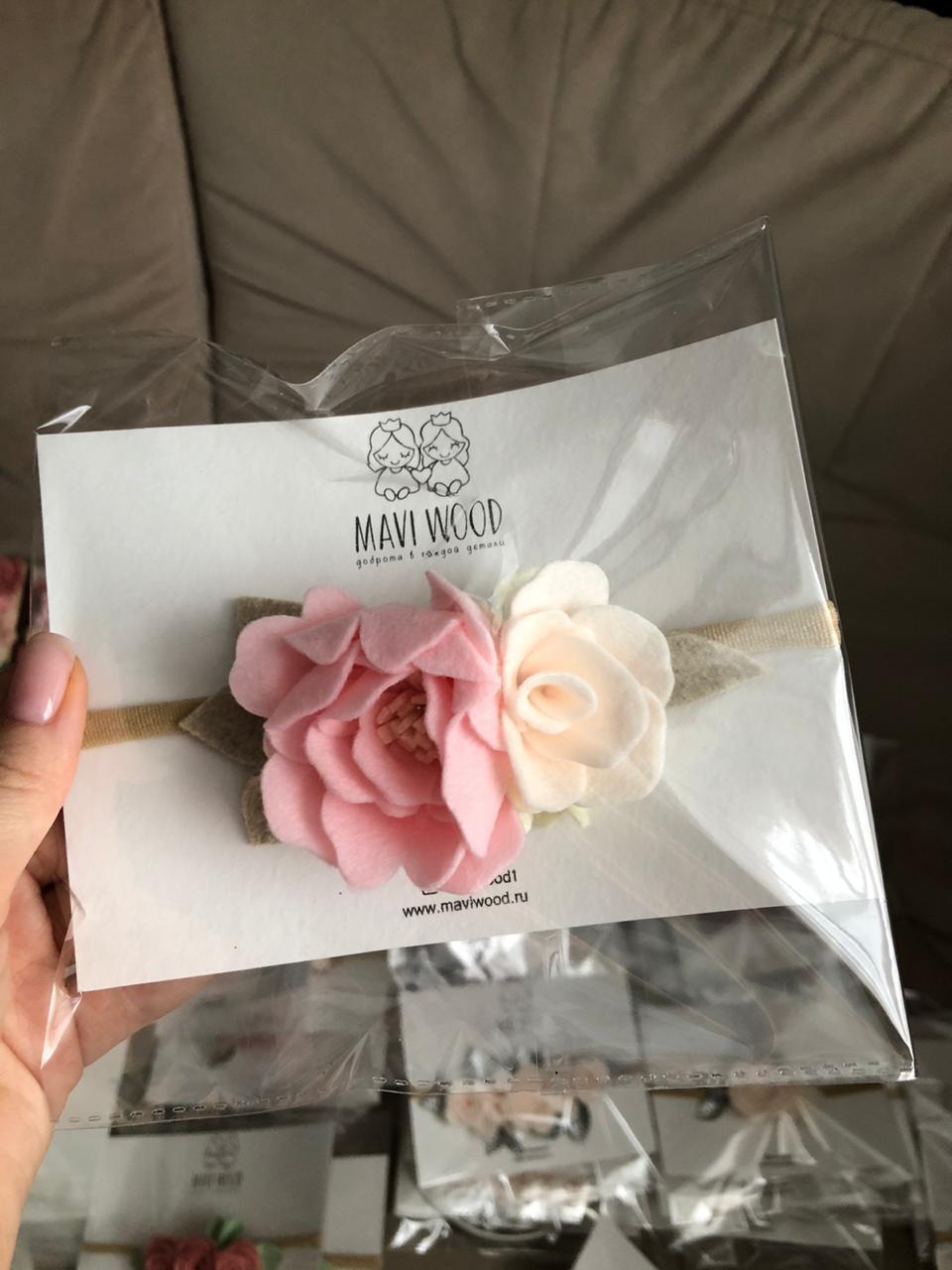 Повязка на голову цветы