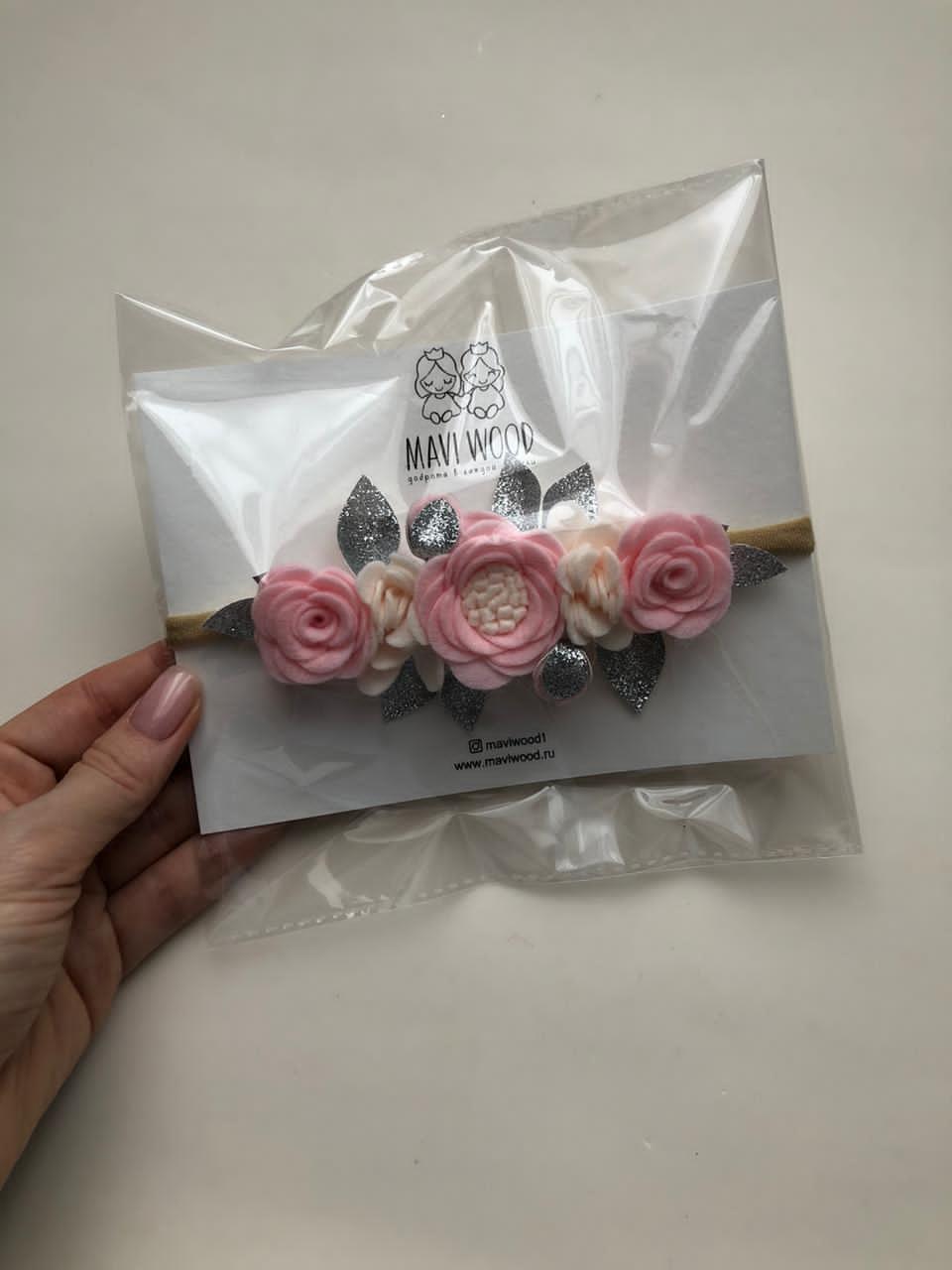 Повязка на голову цветы