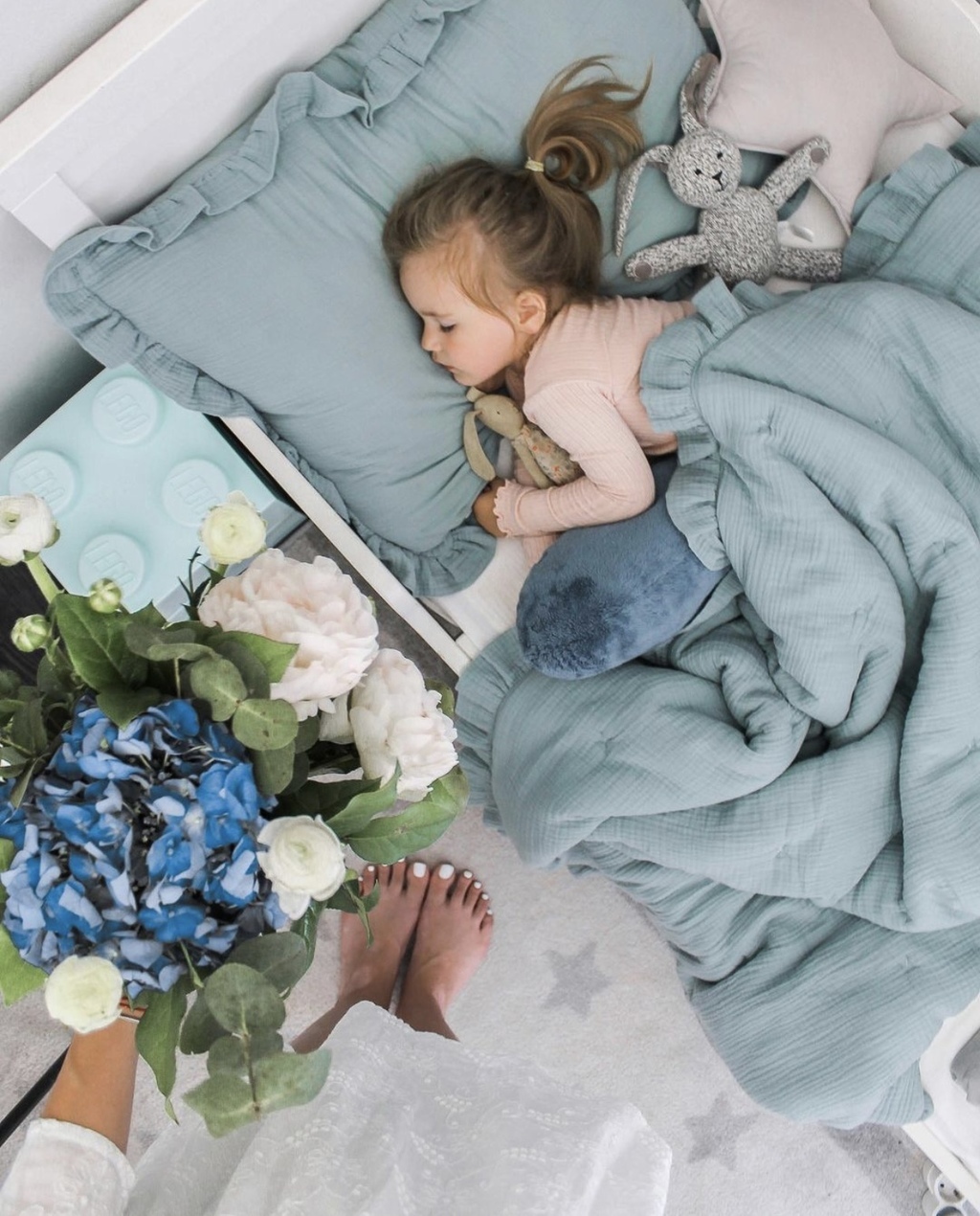 Наволочка из муслина с рюшей