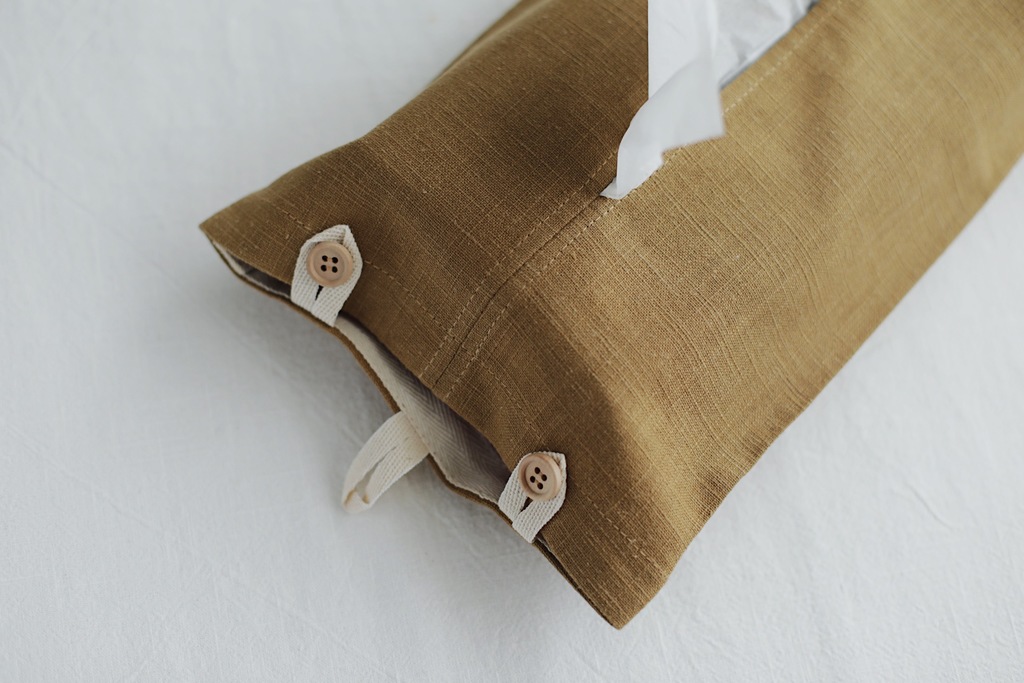 Салфетница из рами горчичная