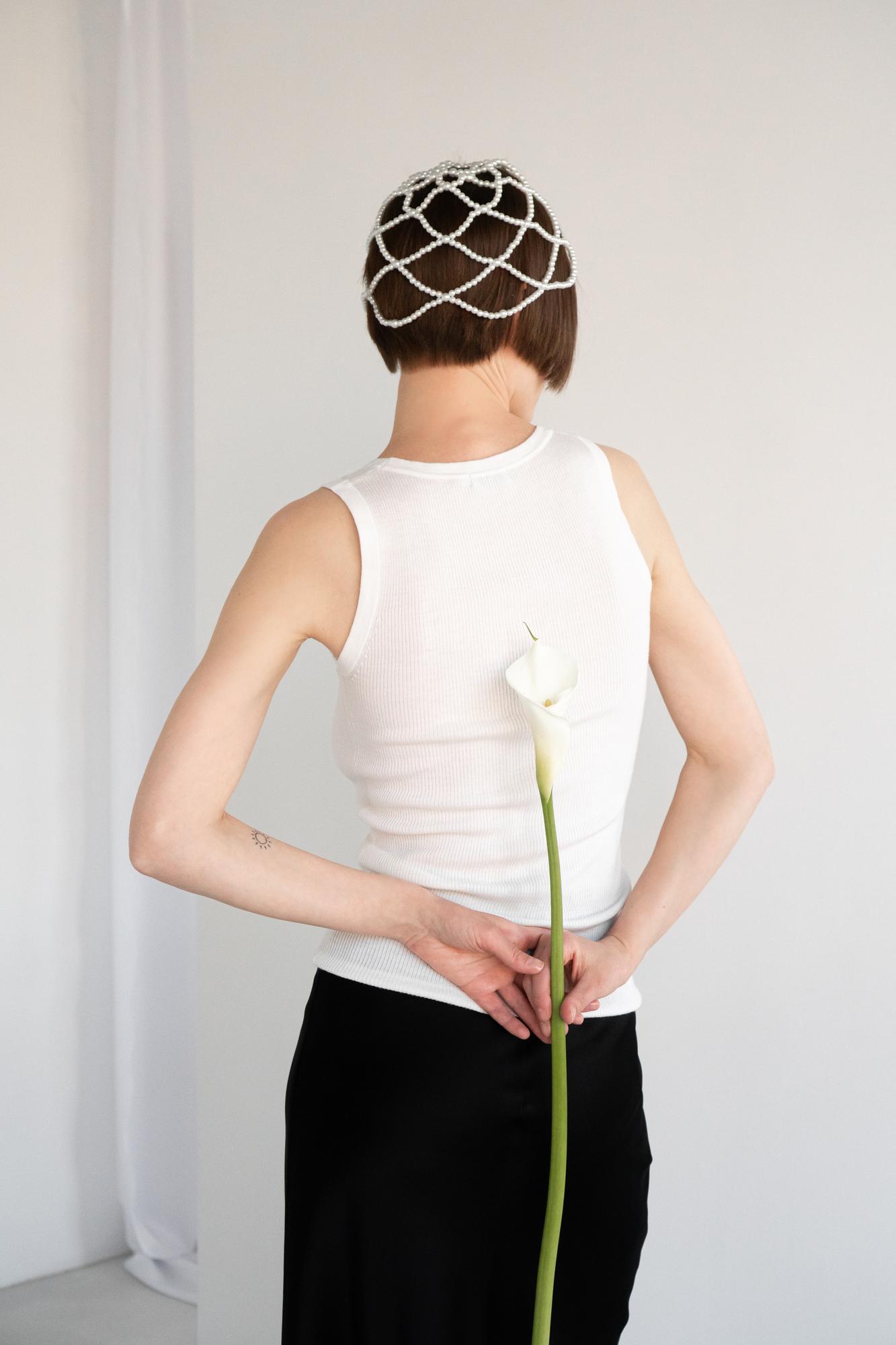 Майка DAILY из мериноса и шелка