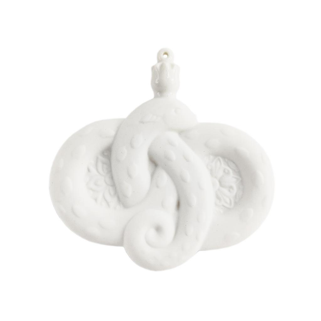 Елочная игрушка "Змейка в цветах"