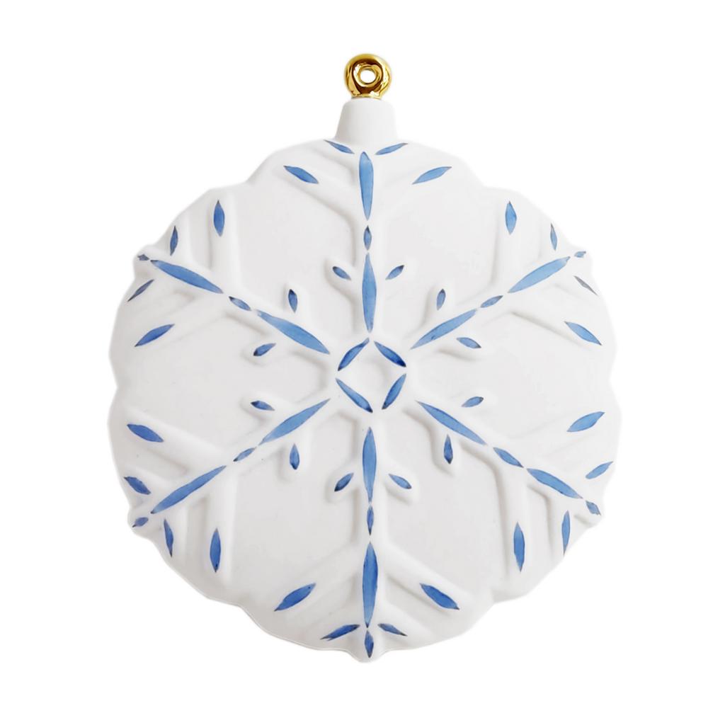 Елочная игрушка "Снежинка" декорированная