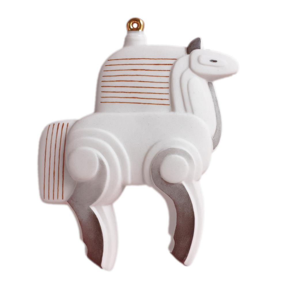 Елочная игрушка "Новая лошадка" декорированная