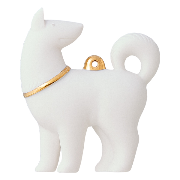 Ёлочная игрушка "Собака" с позолотой