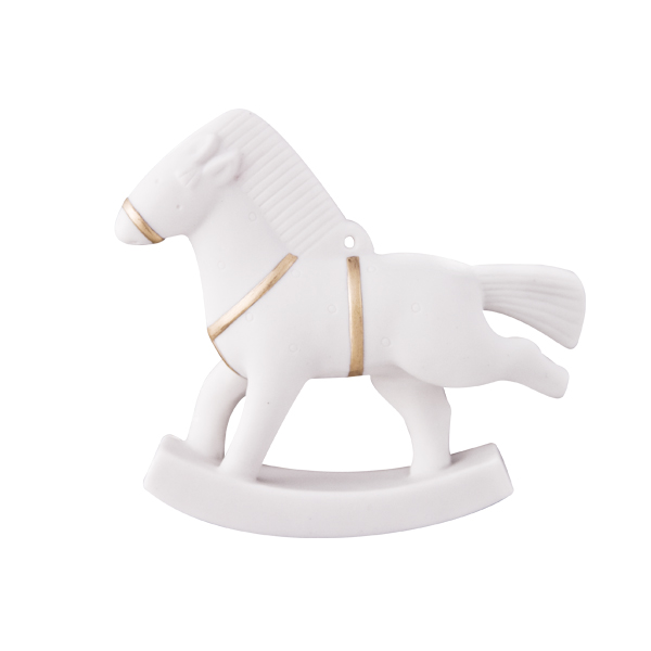 Ёлочная игрушка "Лошадка" с позолотой