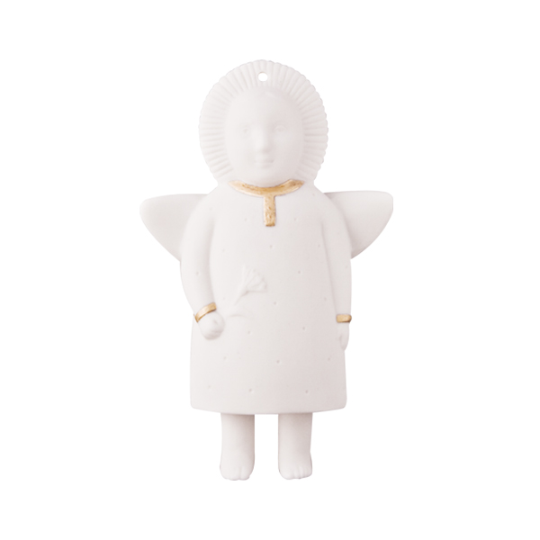 Ёлочная игрушка "Ангел" с позолотой