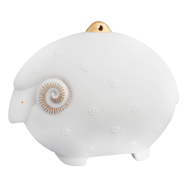 Ёлочная игрушка "Барашек" с позолотой